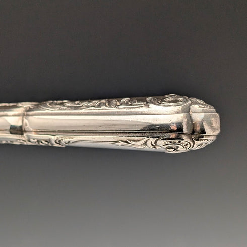 約 1900 年法國古董銀盤魚餐具套裝,附盒子 SFAM